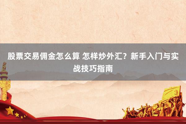 股票交易佣金怎么算 怎样炒外汇？新手入门与实战技巧指南