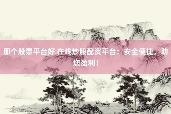 那个股票平台好 在线炒股配资平台：安全便捷，助您盈利！