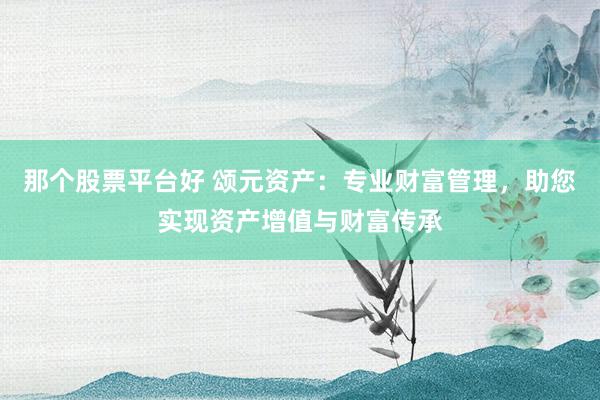 那个股票平台好 颂元资产：专业财富管理，助您实现资产增值与财富传承